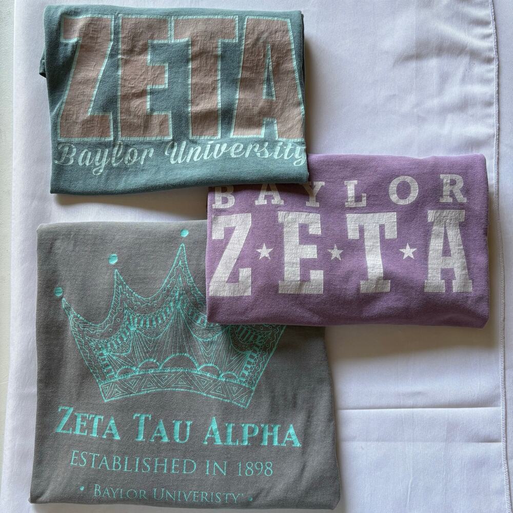 ZETA TAU ALPHA BUNDLE - BAYLOR UNIVERSITY - COMFORT COLORS - M/L
